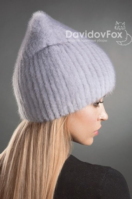 Шапка Бини норка сапфир