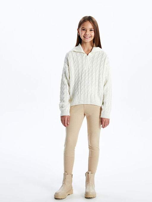 Polo Yaka K?z ?ocuk Triko Kazak - Waikiki фото 5