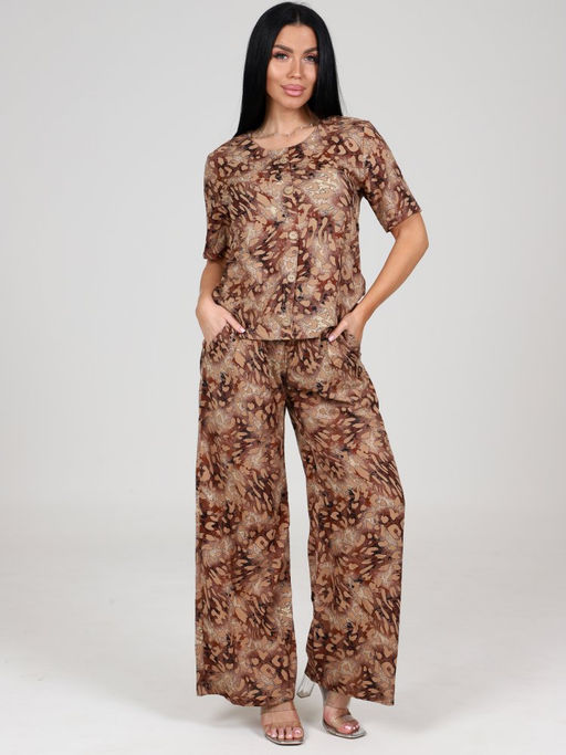 457 Домашний костюм (брюки) (Светло-коричневый) - А-дина фото 2