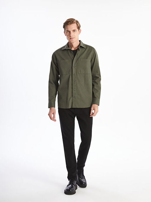 Regular Fit Uzun Kollu Gabardin Erkek G?mlek