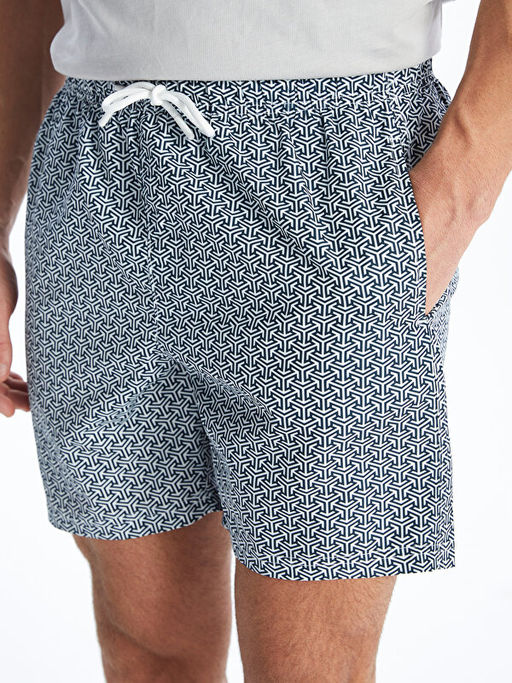 K?sa Boy Desenli Erkek Deniz ?ortu