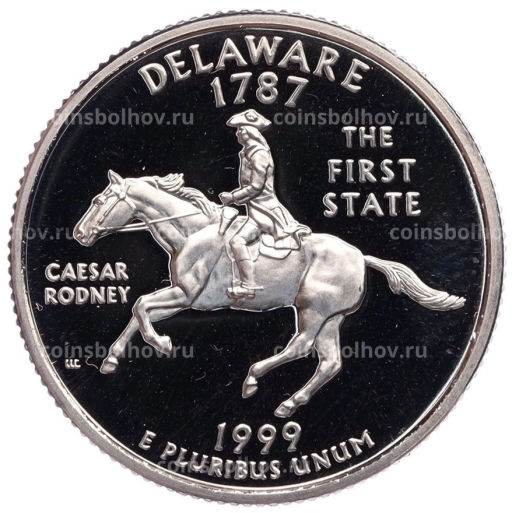 1/4 доллара (25 центов) 1999 года S США Штаты и территории Делавэр