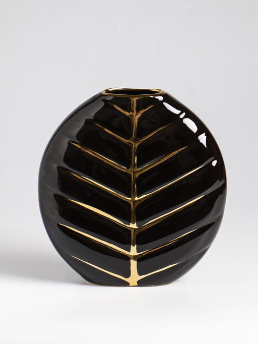 Ваза «Новайо», 18×17 см, керамика, чёрная