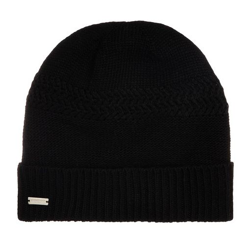 Шапка SEEBERGER арт. 18298-0 TURN-UP BEANIE (черный)