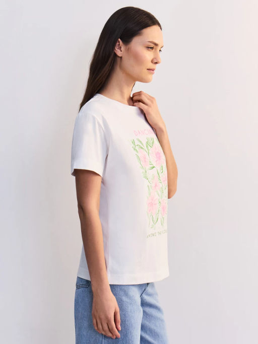 Футболка из хлопка с принтом ZR2605023425-2 / Zarina