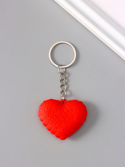 Цена за 12 шт. Брелок для ключей «Сердце с надписью - love», резина, 4×3×1.4 см, МИКС