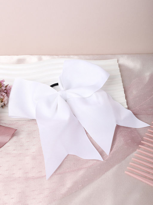 Бант-резинка для волос 20х32 см / YAL-9 /уп 100/300/белый