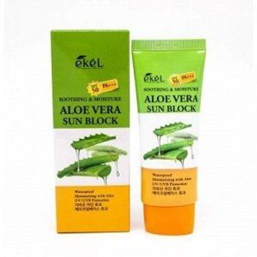 Ekel Aloe Vera Sun Block, 70ml - Увлажняющий солнцезащитный крем с соком алое