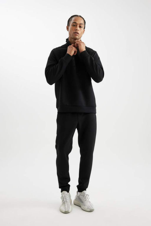 DeFactoFit Спортивная толстовка стандартного кроя с воротником-стойкой и полумолнией  фото 2