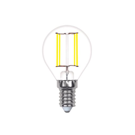 Цена за 6 шт. LED-G45-4W/3000K/E14/CL/SLF Лампа светодиодная. Форма "шар", прозрачная. Теплый белый свет (3000K). ТМ Volpe