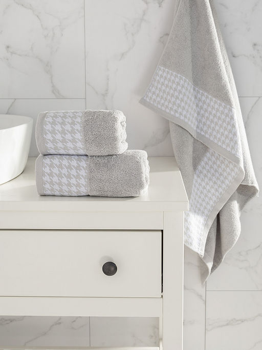 Полотенце для тела 70x130 серый махровая ткань