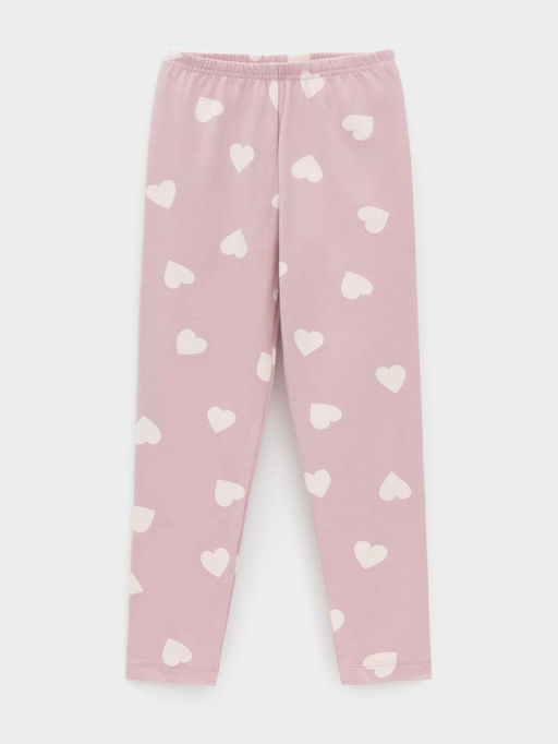 КР 4074/розовый лед,сердечки к599 брюки (лосины) для дев