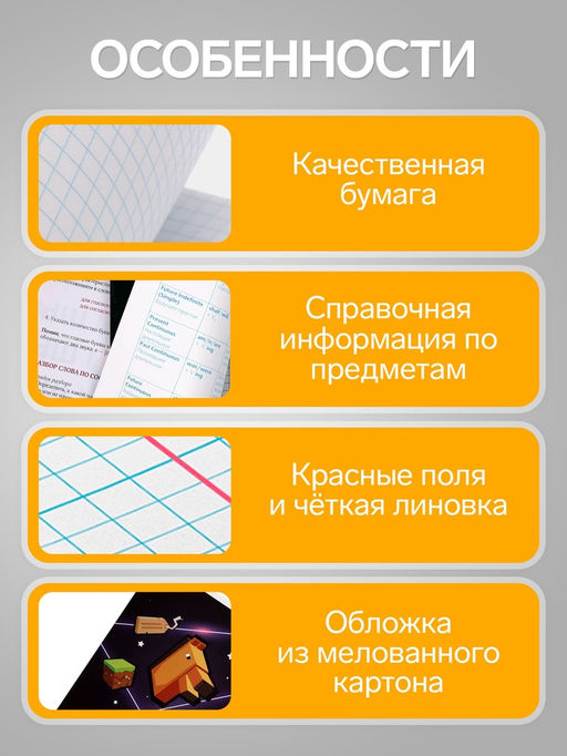 Цена за 15 шт. Тетрадь предметная, 36 листов в клетку, Calligrata «Пиксели. География»