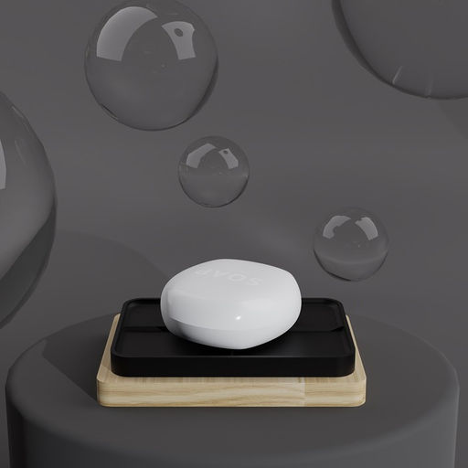 Аксессуары для ванной Агат, 4 предмета: дозатор, мыльница, 2 стакана, чёрные - Simaland фото 10