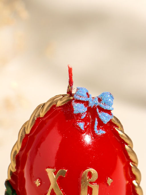 Свеча декоративная Пасхальное яйцо в корзинке, 7?10.5 см, 130 г