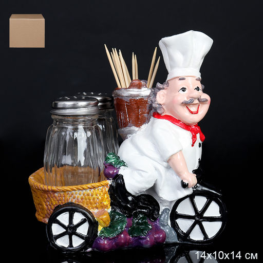 Набор для специй и зубочисток Повар 14x10x14 см / 6099 /уп 48/ - Галеонтрейд фото 6