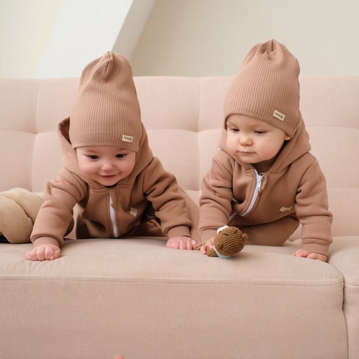 Комбинезон с капюшоном Крошка, Я BASIC LINE, рост 62-68 см, коричневый - Крошка я фото 3