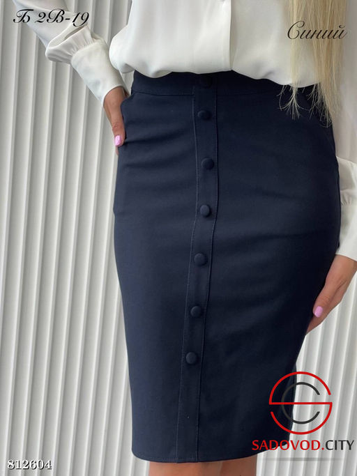 Юбка женская классическая с имитацией пуговиц - Bruno фото 2
