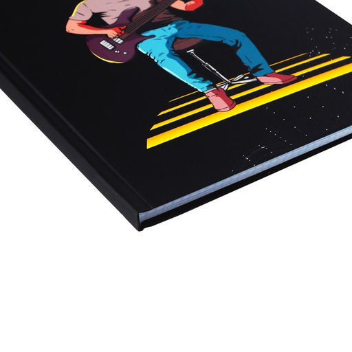 Колледж-тетрадь в твердой обложке 7БЦ, А4, 120 листов, Космический гитарист, блок в клетку, матовая ламинация, ВЫБОРОЧНЫЙ ЛАК - Calligrata фото 3