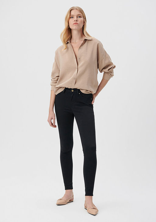 Alissa Gold Klasik Siyah Jean Pantolon