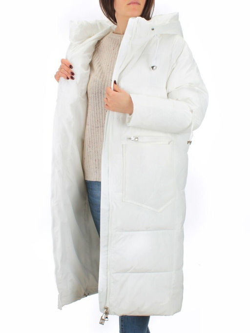 H303 WHITE Пальто зимнее женское (200 гр. холлофайбер) - Fashion фото 7