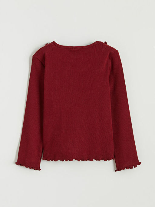 Bisiklet Yaka Fitilli K?z ?ocuk Ti??rt