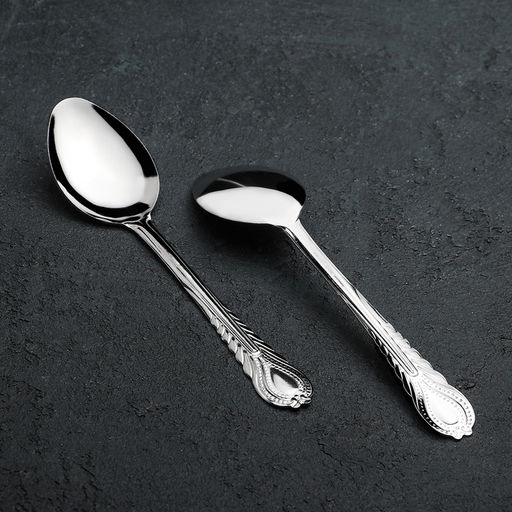 Набор ложек столовых из нержавеющей стали Камея, длина 18 см, 12 шт - Simaland фото 3