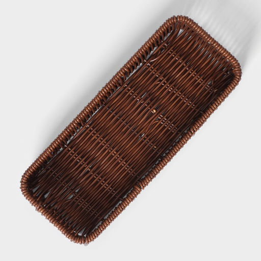 Корзинка для подачи Доляна «Огайо» 27×10×5 см, прямоугольная, цвет коричневый