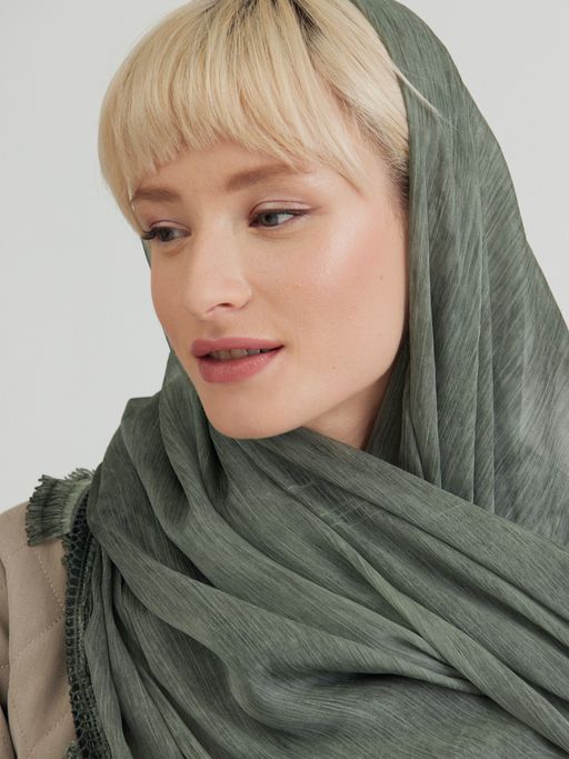 Большой красивый палантин из жатой ткани - Tantino фото 11