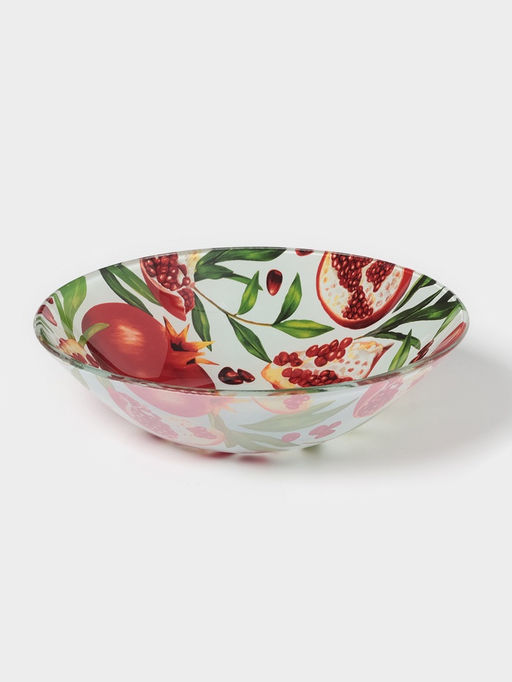 Тарелка глубокая Доляна Гранат, 650 мл, d=18 см, стекло, рисунок  фото 5