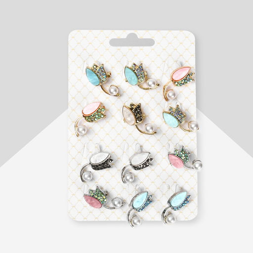 Цена за 12 шт. Брошь «Тюльпан. Жемчужный сад», МИКС