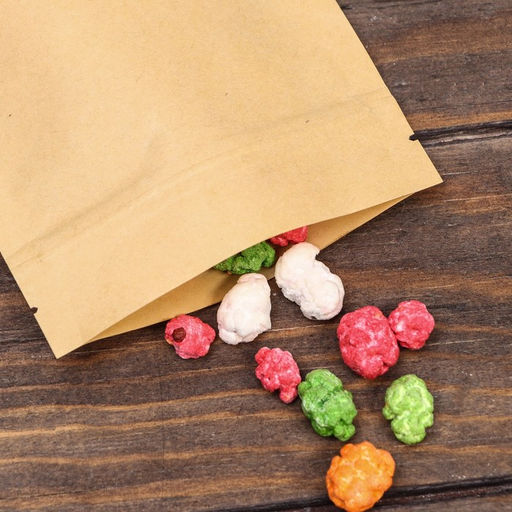 Цена за 50 шт. Пакет Zip - lock Крафт с прямоугольным окном, плоский, 12×20 см