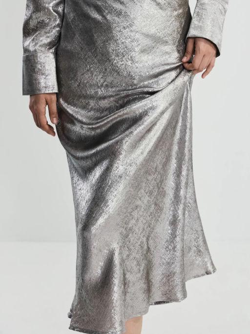 Юбка макси из блестящей ткани / Zarina