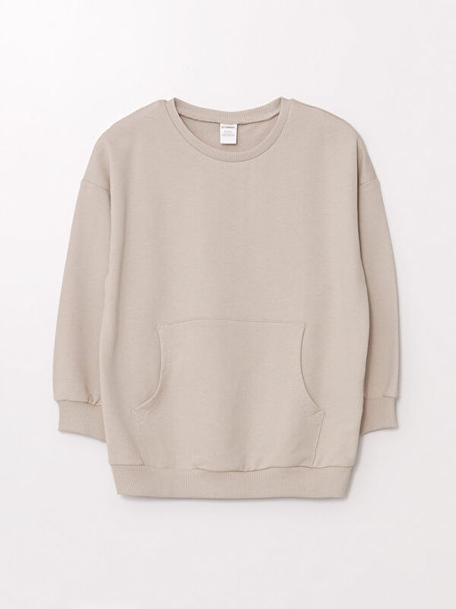 Bisiklet Yaka Uzun Kollu Basic Erkek Bebek Sweatshirt ve Tayt Pantolon 2li - Waikiki фото 2