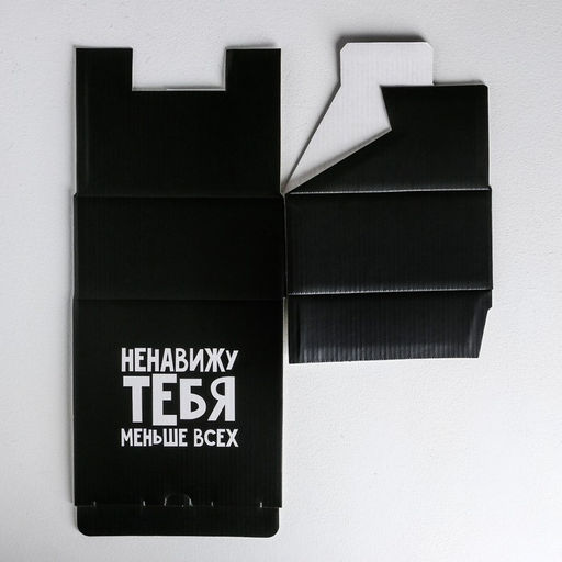 Коробка‒пенал, упаковка подарочная, «Ненавижу меньше всех», 15×15×7 см