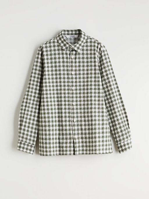 Uzun Kollu Ekose Erkek ?ocuk G?mlek