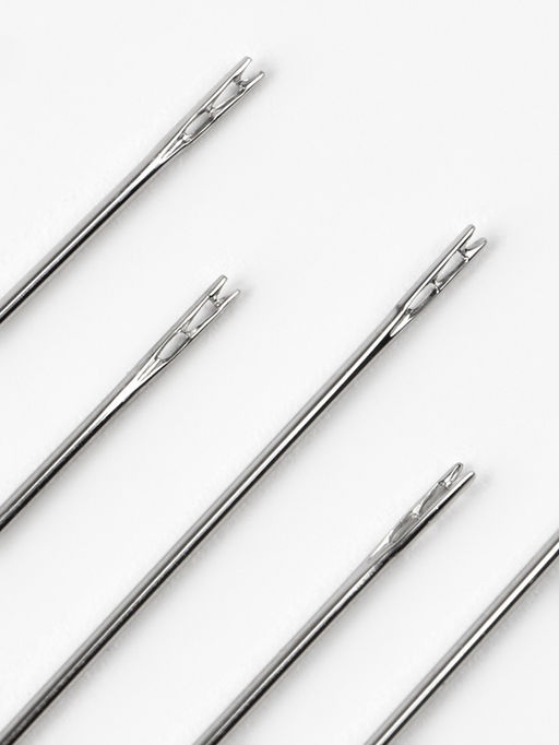 Цена за 3 шт. Иглы швейные TEIRA, самовдеваемые, d=0.7/0.7/0.8 мм, 3.7-4.2 см, набор 5 шт.