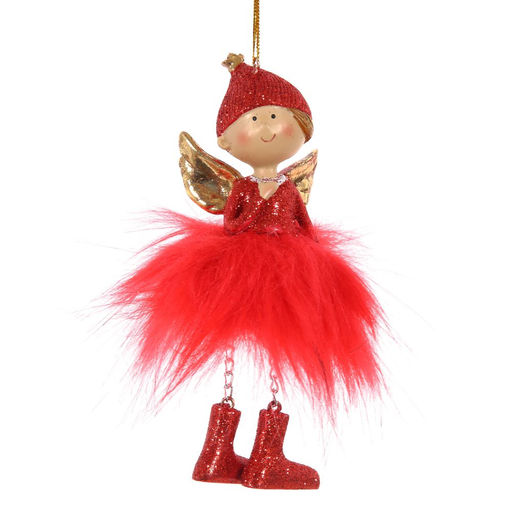 Украшение новогоднее "Ангелочек, L5 W4,5 H14 см, 2в.