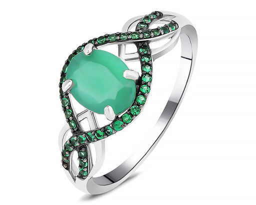 Кольцо, изумруд берилл , наноизумруд, SL-RIC107