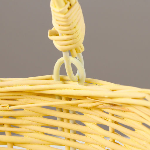 Корзина плетёная, жёлтая, 18×15×9 см, ива