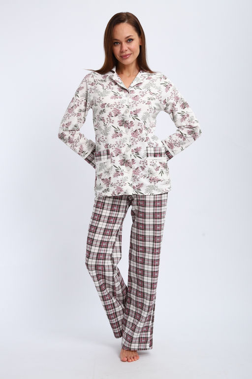 Пижама женская из футера Салли укроп