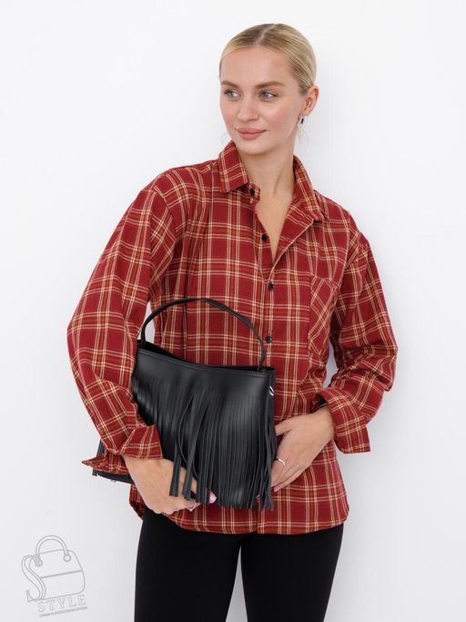 Сумка женская кожаная 2385-1Y black Polina&Eiterou