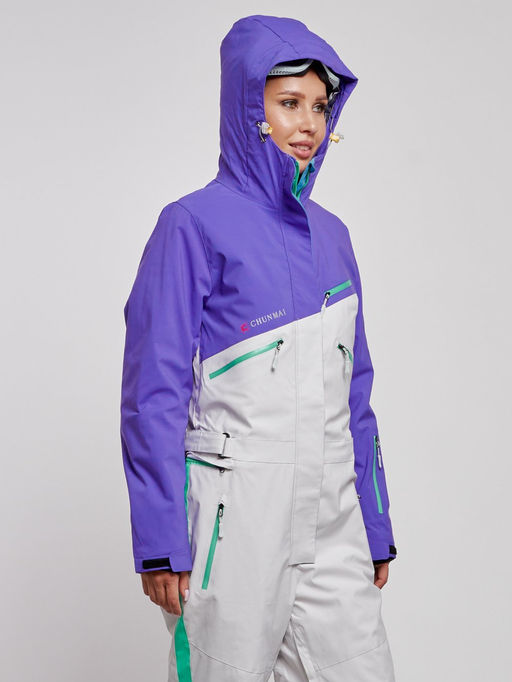 Горнолыжный комбинезон женский зимний темно-фиолетового цвета 2326TF - Chunmai фото 7