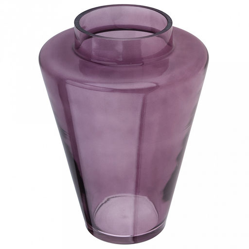 Ваза для цветов стеклянная "Бальмунг" 3,1л, д17,7см, h25см, малая, декоративная, "Баклажан", прозрачный (Россия)