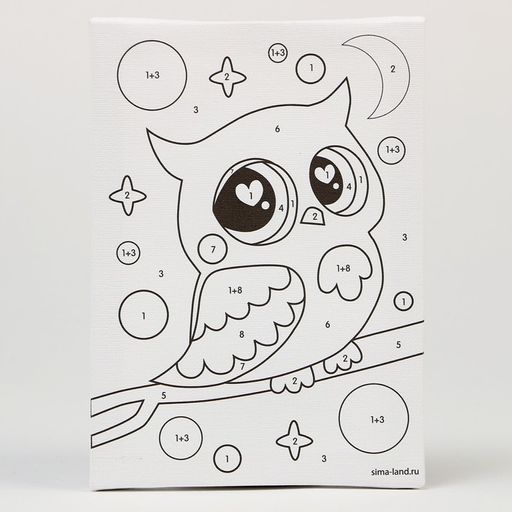 Картина по номерам Совушка на ветке 21 15 см - Школа талантов фото 3