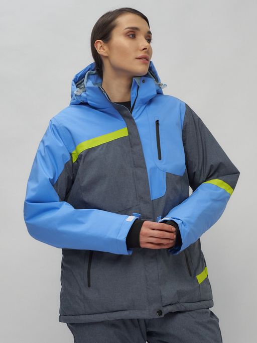 Горнолыжный костюм женский большого размера синего цвета 02282-1S - Chunmai фото 12