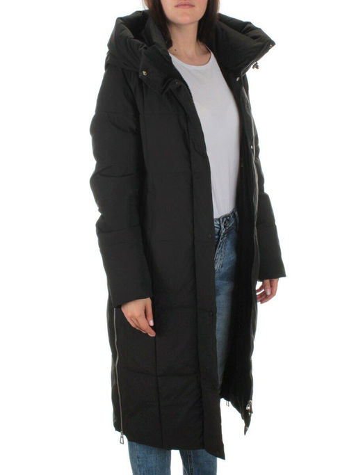 22361 BLACK Пальто зимнее женское облегченное (150 гр. холлофайбера) - Fashion фото 8