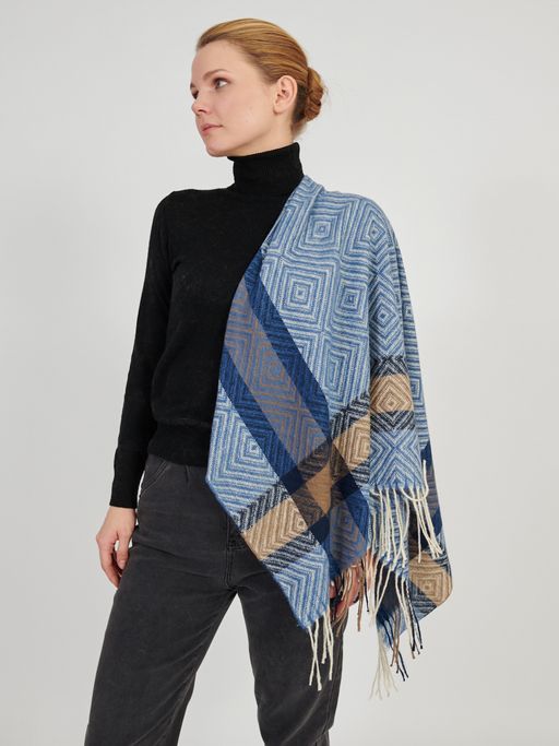 Большой  платок в стиле арт-деко в составе шерсть - Tantino фото 3
