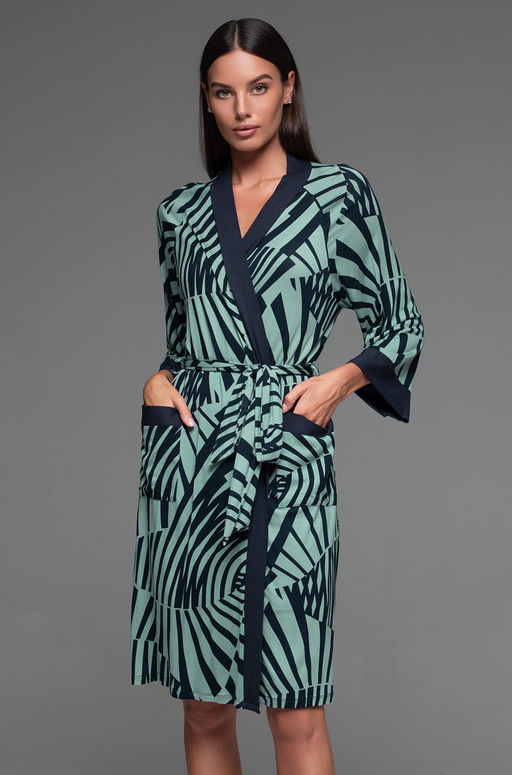 Courtney 5203 Короткий запашной халат Mia-Amore с рукавом длиной