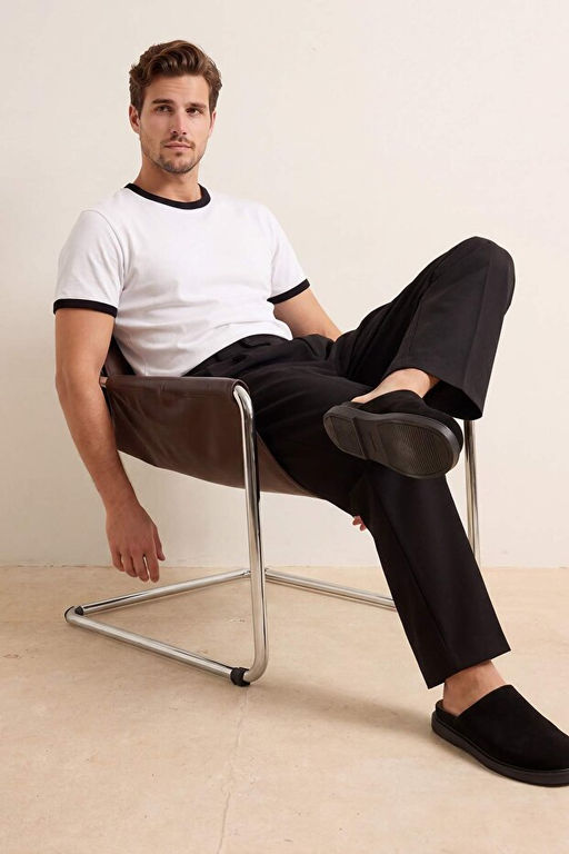 Siyah Straight Erkek Pantolon TMNSS26PL00033